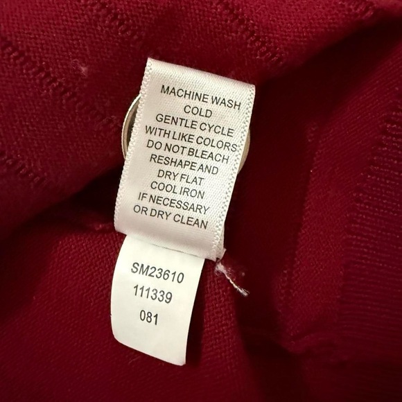 Cable & Gauge burgundy ribbed button up cardigan lightweight 3/4 sleeve size L - Picture 4 of 8